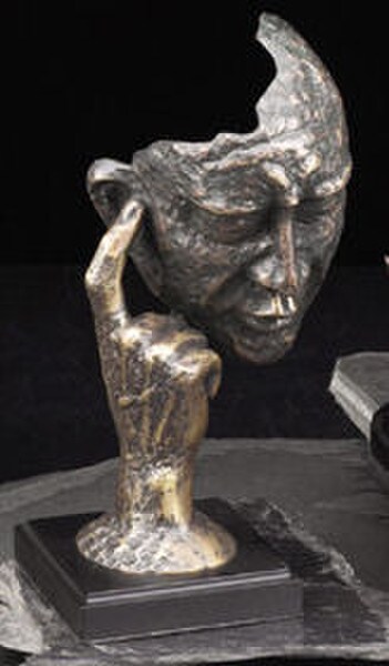 Thinking Man Contemporary Sculpture Bronze Modern Decor